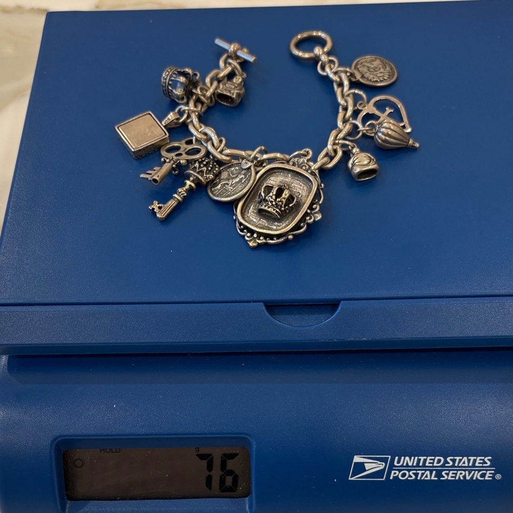 Sundance Catalog Chunky Sterling Silver Charm Bracelet—STUNNING!! 76 Grams—New! - Picture 10 of 11